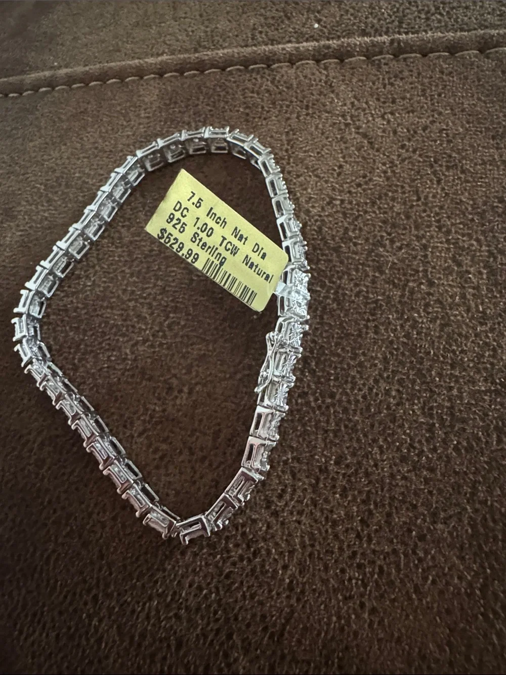 Classic Silver Tennis Bracelet with Natural Diamond